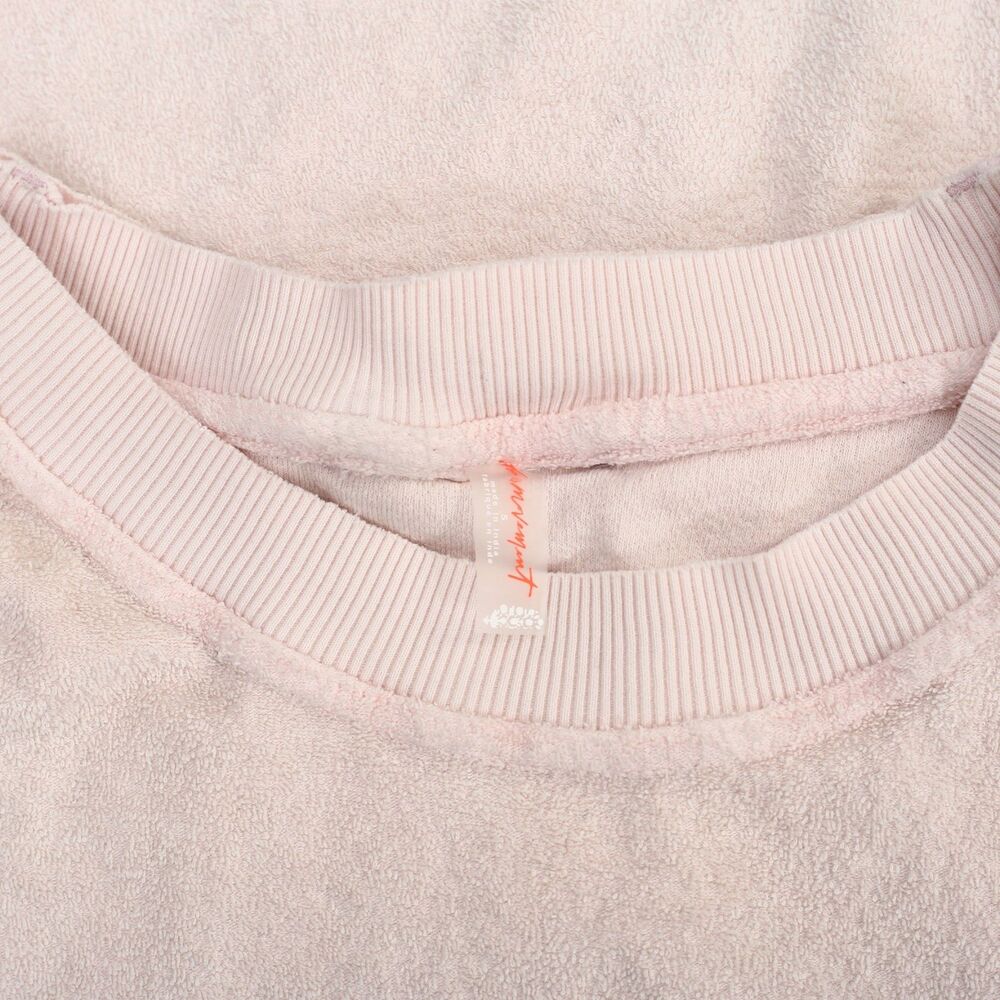 Free People FP Movement Towel Terry Relaxed Blouse Top Pullover Cotton M 287333 - Picture 7 of 7